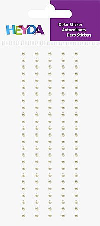 HOBBY - KP STICKER DECOR 7.5*16.5CM PERLE ROTUNDE ALBE 0.2MM 125 PCS 3782926