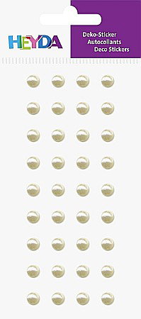 Accesorii pentru personalizare - KP STICKER DECOR 7.5*16.5CM PERLE ROTUNDE ALBE 0.6MM 36 PCS 3782928