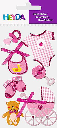 KP STICKER DECOR 7.5*16.5CM BABY GIRL I 7 PCS 3780628 [1]