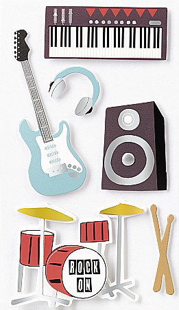 Stickere Decorative - KP STICKER DECOR 7.5*16.5CM INSTRUMENTE MUZICALE 6 PCS 3780681