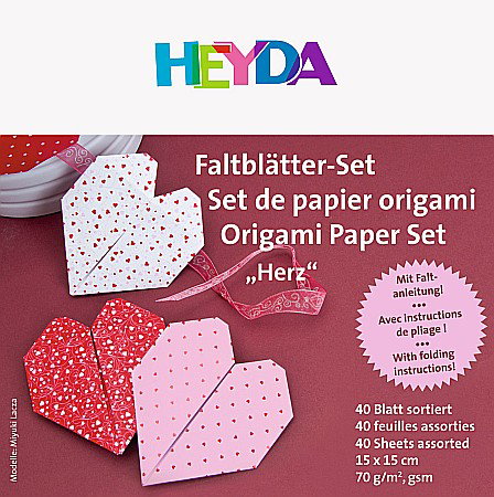 KP HARTIE ORIGAMI 15*15CM 70GR 40/SET MOTIV INIMI 4875505 [1]