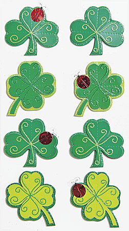 KP STICKER DECOR 7.5*16.5CM MIX TRIFOI 8 PCS 3780707 [1]