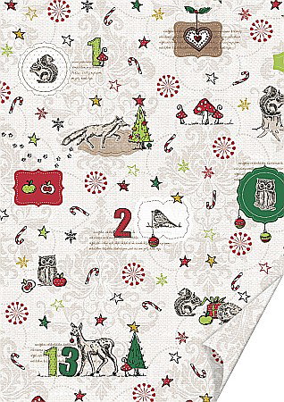 DE SEZON - KP CARTON DECOR 50*70 300GR MOTIV ANIMALELE PADURII CREM 4772017