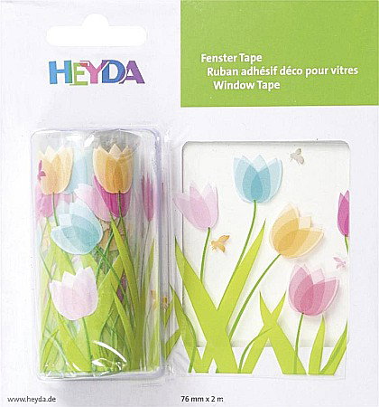 ARTICOLE DE BIROU - KP BANDA AUTOADEZIVA DECORATIVA FEREASTRA 200*7.5CM LALELE 3584485