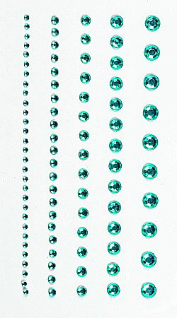Stickere Decorative - KP STICKER DECOR 7.5*16.5CM PIETRICELE ROTUNDE ALBASTRU DESCHIS 0.2-6MM 95 PCS 3782945