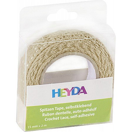 Snur dantela pentru flori - KP BANDA DECOR DANTELA AUTOADEZIVA 15MM*2M HEYDA VANILIE 3584513