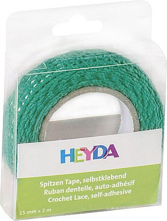Snur dantela pentru flori - KP BANDA DECOR DANTELA AUTOADEZIVA 15MM*2M HEYDA TURQUOISE 3584556