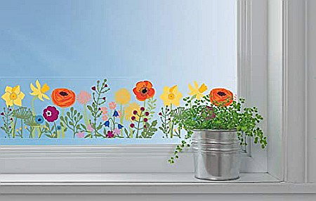 KP BANDA AUTOADEZIVA DECORATIVA FEREASTRA 200*7.5CM FLORI DE CAMP 3584477 [1]