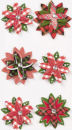 DE SEZON - KP STICKER DECOR 7.5*16.5CM FLORI DE CRACIUN 6PCS 3780721
