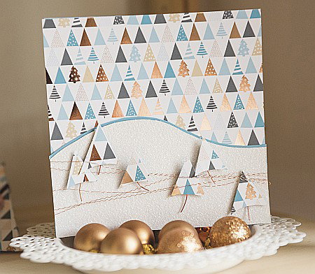 KP CARTON DECOR 50*70 300GR MOTIV BRAD ALBASTRU ROSE-GOLD 4771838 [1]
