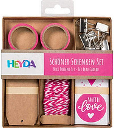 HARTIE PRODUSE DIN HARTIE - KP SET ACCESORII DECORARE CADOURI 15*15*2CM HEYDA ROZ 4870740