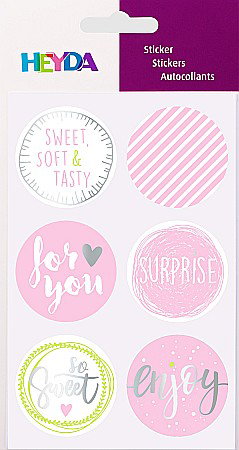 KP STICKERE SWEET ROSE 6/SET  HEYDA 3780800 [1]