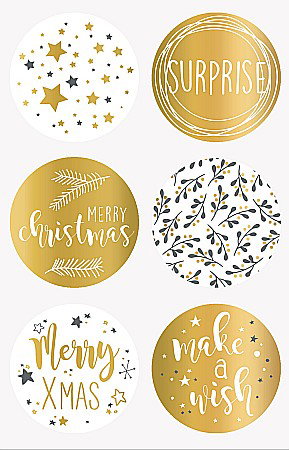 DE SEZON - KP STICKERE CRACIUN FERICIT AURII 6/SET HEYDA 3780807