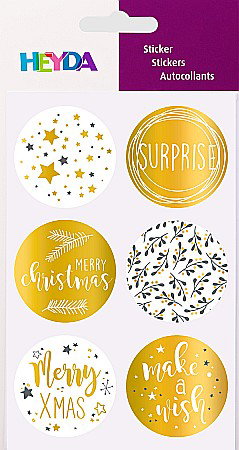 KP STICKERE CRACIUN FERICIT AURII 6/SET HEYDA 3780807 [1]