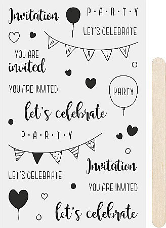 Stickere Decorative - KP STICKERE TRANSFERABILE PARTY NEGRE 10*19CM HEYDA 3780904