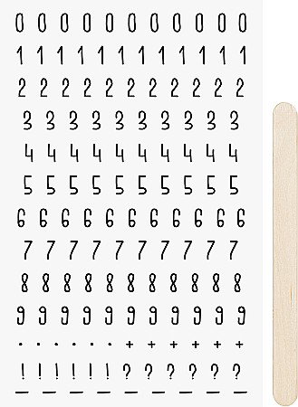 KP STICKERE TRANSFERABILE NUMBERS 10*19CM 3780908 [0]