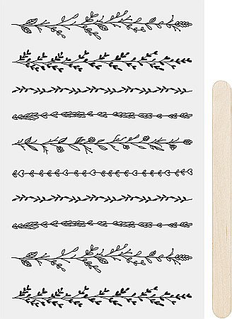 Stickere Decorative - KP STICKERE TRANSFERABILE BORDURI DECORATIVE FLORI NEGRE 10*19CM HEYDA 3780911