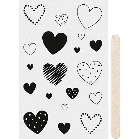 Stickere Decorative - KP STICKERE TRANSFERABILE INIMI NEGRE 10*19CM HEYDA 3780954
