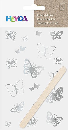KP STICKERE TRANSFERABILE FLUTURI ARGINTII 10*19CM HEYDA 3780968 [1]