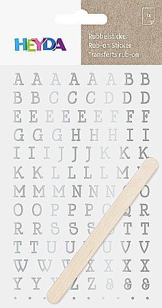 KP STICKERE TRANSFERABILE ALFABET ARGINTII 10*19CM HEYDA 3780971 [1]
