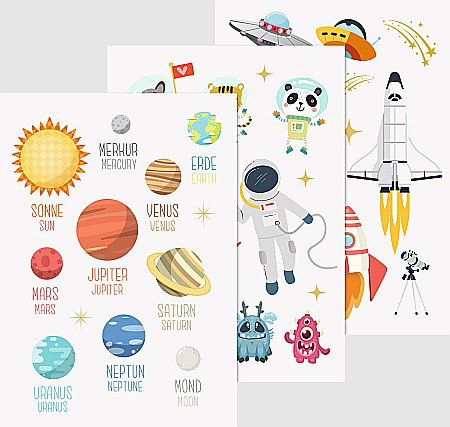 HOBBY - KP STICKER DECOR FEREASTRA SPATIU COSMIC 3 COLI/SET 3584447