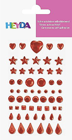 HOBBY - KP STICKER DECOR 7.5*14.8CM PIETRICELE ORNAMENTALE ROSII 58 PCS 4883341