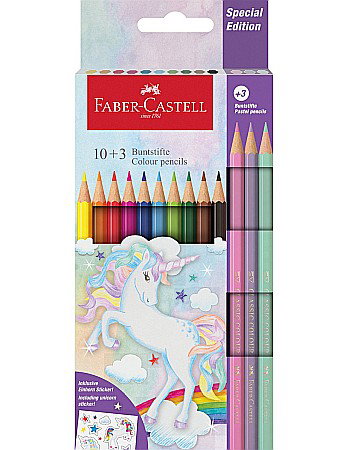 RECHIZITE SCOLARE IPB - LEC CREIOANE COLORATE FABER-CASTELL UNICORN 10/SET+3 FC111219