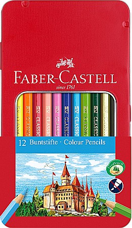 RECHIZITE SCOLARE IPB - LEC CREIOANE COLORATE FABER-CASTELL GRIP 12/SET FC115801 CUTIE METAL