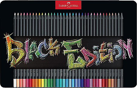 RECHIZITE SCOLARE IPB - LEC CREIOANE COLORATE FABER-CASTELL BLACK EDITION 36/SET FC116437 CUTIE METAL