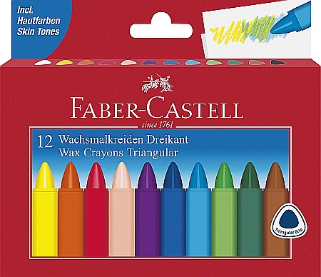 Creioane cerate colorate - LEC CREIOANE CERATE FABER-CASTELL 12/SET FC120010