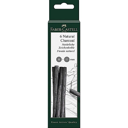 FINE ARTS&GRAPHICS - LEC SET CARBUNE NATURAL DESEN FABER-CASTELL PITT 6-11MM 6/SET FC129398