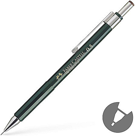 Creioane mecanice - LEC CREION MECANIC FABER 9715 0.5MM VERDE FC136500