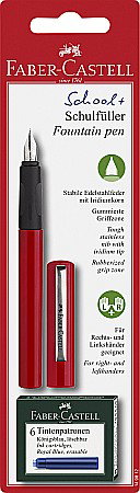 RECHIZITE SCOLARE IPB - LEC STILOU SCOLAR ROSU SI 6 REZERVE FABER-CASTELL FC149812