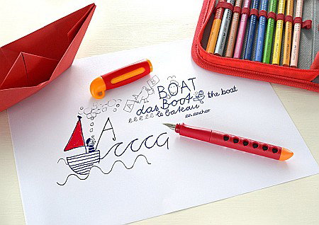 LEC STILOU SCOLAR FABER-CASTELL SCRIBOLINO DREPTACI, ROSU FC149852 [2]