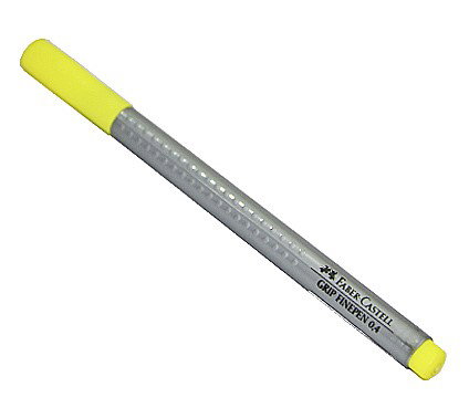 INSTRUMENTE DE SCRIS - LEC FINELINER FABER-CASTELL GRIP GALBEN 0.4MM FC151607