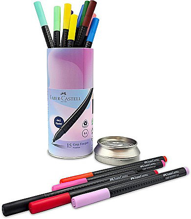 INSTRUMENTE DE SCRIS - LEC FINELINER FABER -CASTELL GRIP 15/SET 0.4 MM DOZA METAL  FC151617