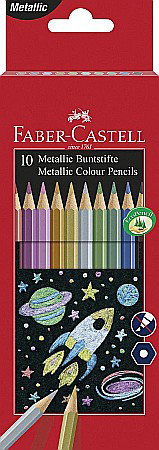 RECHIZITE SCOLARE IPB - LEC CREIOANE COLORATE FABER-CASTELL METALIZATE 10/SET FC201583