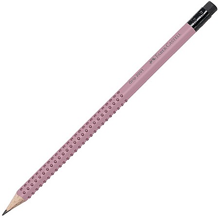 Creioane - LEC CREION GRAFIT B GRIP 2001 FABER-CASTELL CU RADIERA ROSE FC217237