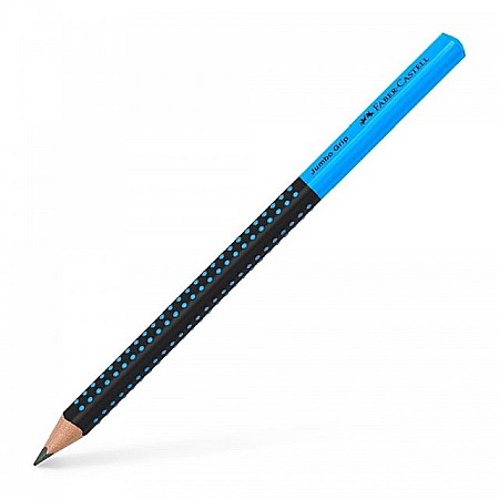 Creioane - LEC CREION GRAFIT B JUMBO GRIP TWO TONE FABER-CASTELL, NEGRU/ BLEU  FC511910