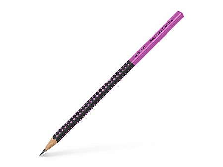 Creioane - LEC CREION GRAFIT B GRIP 2001 TWO TONE FABER-CASTELL NEGRU/ROZ FC517011