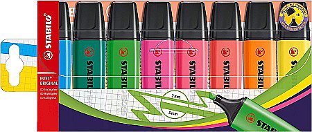 Textlinere - TEXTMARKER STABILO BOSS 8 CULORI/SET 035708