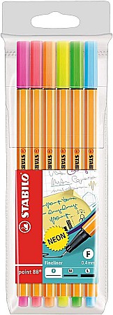 Linere - LINER STABILO POINT 88 6 CULORI/SET PASTEL 035886-1