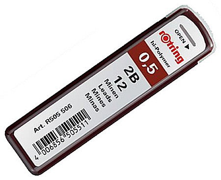 INSTRUMENTE DE SCRIS - MINA CREION ROTRING TIKKY 0.5MM 2B 12/SET RO312630