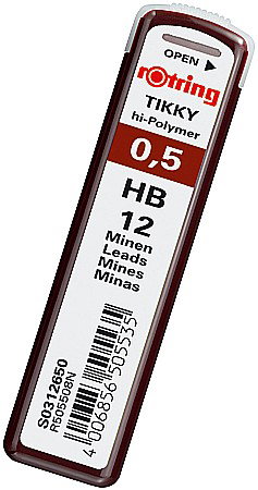 INSTRUMENTE DE SCRIS - MINA CREION ROTRING TIKKY 0.5MM HB 12/SET RO312650