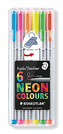 GRI FINELINER STAEDTLER TRIPLUS 6/SET 0.3 MM 334SB6CS3 NEON [0]