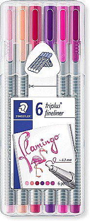 GRI FINELINER STAEDTLER TRIPLUS 6/SET 334SB6CS6 FLAMINGO [0]