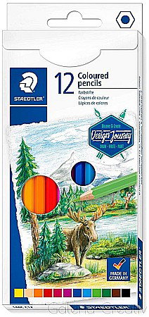 Creioane colorate - GRI CREIOANE COLORATE 12/SET STAEDTLER DESIGN JOURNEY 146CC12