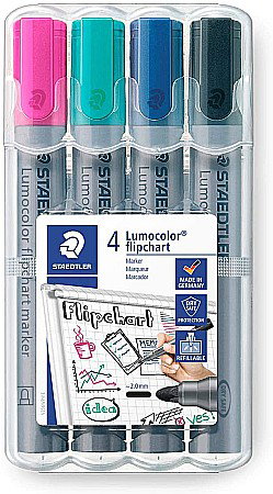 INSTRUMENTE DE SCRIS - GRI MARKER STAEDTLER FLIPCHART 356WP4-1 4/SET