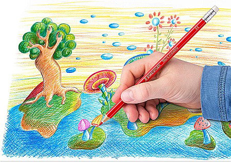 GRI CREIOANE COLORATE 12/SET CU RADIERA STAEDTLER 14450NC12 [3]