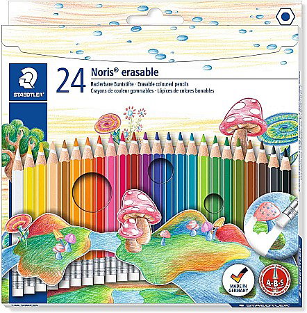 RECHIZITE SCOLARE IPB - GRI CREIOANE COLORATE STAEDTLER 24/SET CU RADIERA 14450NC24